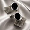 Silver Mesh Wrap Around Cufflinks for Men from Gentlemansguru.com