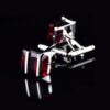 Silver Plated Red Crystal Cufflinks for Men from Gentlemansguru.com