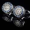 Sterling Silver And Blue Cufflinks from Gentlemansguru.com