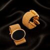 Vintage Black Oval Gold Cufflinks Gift for Men from Gentlemansguru.com