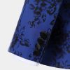 Blue And Black Tuxedo With Floral Print For Prom-Wedding from Gentlemansguru.com