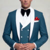 Mens-Teal-and-White-Tuxedo-Groom-Wedding-Tuxedo-Suit-from-Gentlemansguru.com