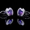 Purple Crystal Cufflinks from Gentlemansguru.com