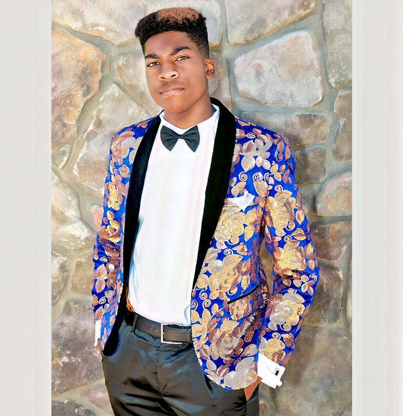 Blue and Gold Tuxedo Jacket (FREE Shipping) | Gentleman's Guru