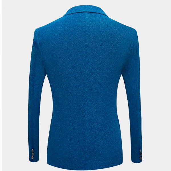 Baby Blue Glitter Tuxedo Jacket Gentleman's Guru™