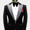 Black Glitter Tuxedo Jacket