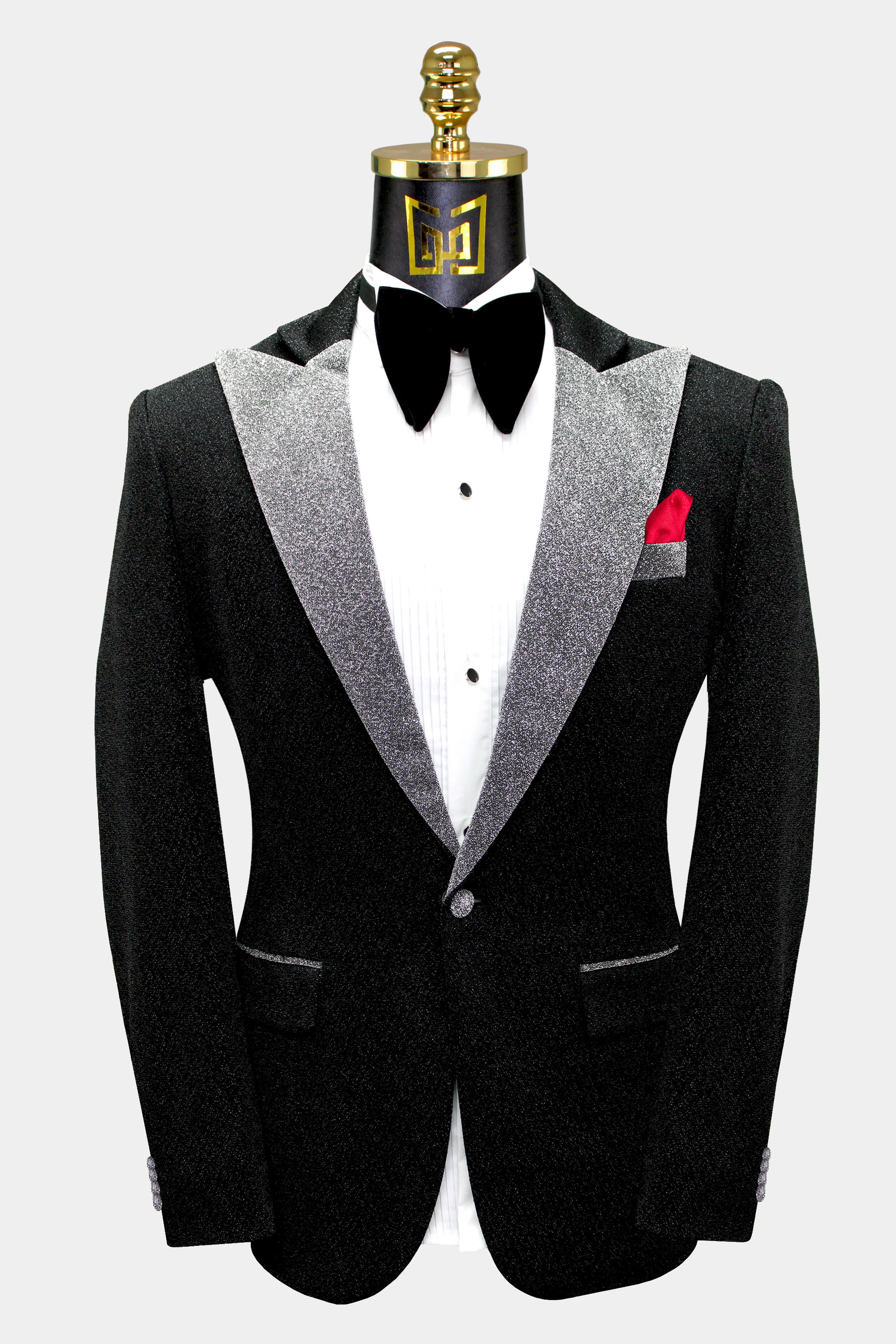Black-Glitter-Tuxedo-Jacket-Wedding-Groom-Prom-Blazer-Suit-from-Gentlemansguru.com