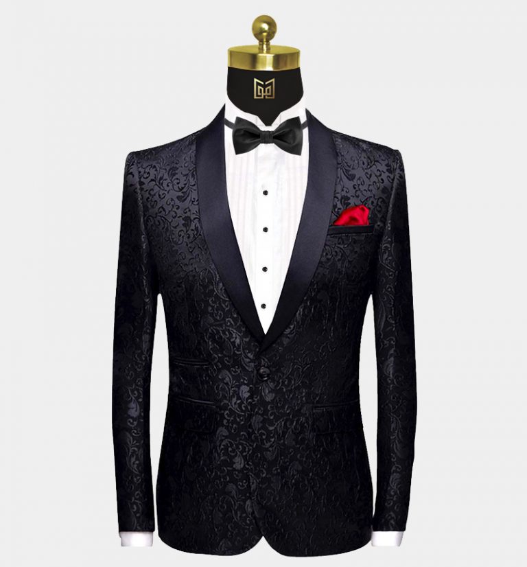 Black Paisley Tuxedo Jacket (FREE Shipping) Gentleman's Guru