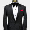 Mens-Black-Paisley-Tuxedo-Jacket-Wedding-Groom-Prom-Blazer-from-Gentlemansguru.com