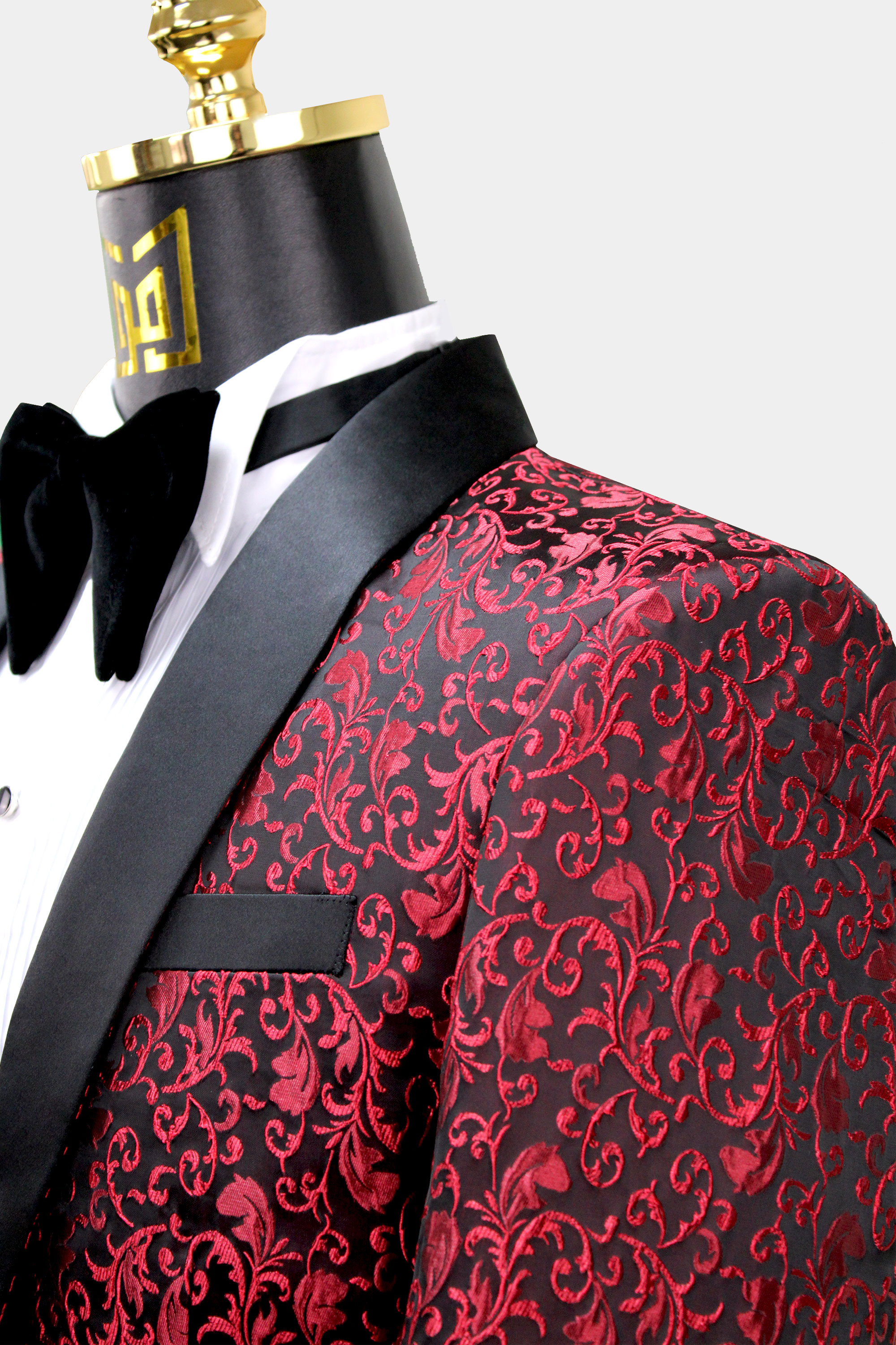 Burgundy Paisley Tuxedo Jacket | Gentleman's Guru