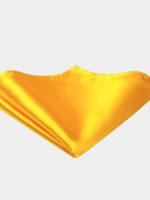 Solid Silky Gold Pocket Square
