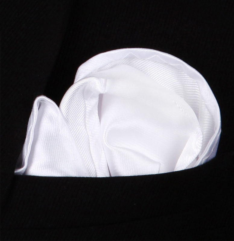 White Silk Pocket Square | Gentleman's Guru