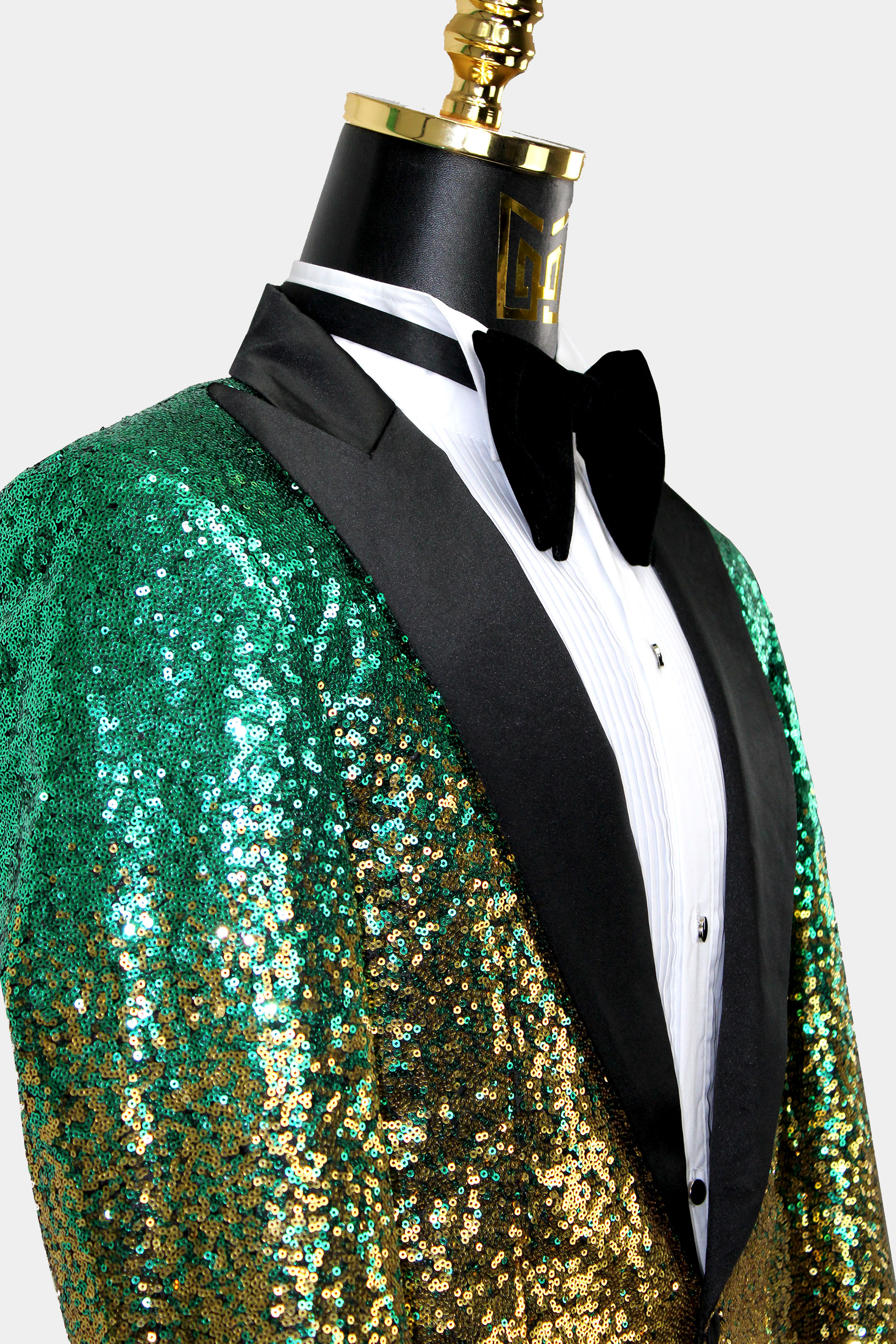 Green and Gold Tuxedo Jacket