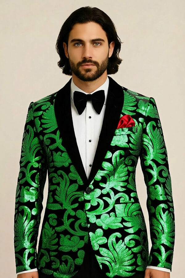 Mens-Green-and-Black-Tuxedo-Jacket-Wedding-Groom-Prom-Suit-from-Gentlemansgueru.com