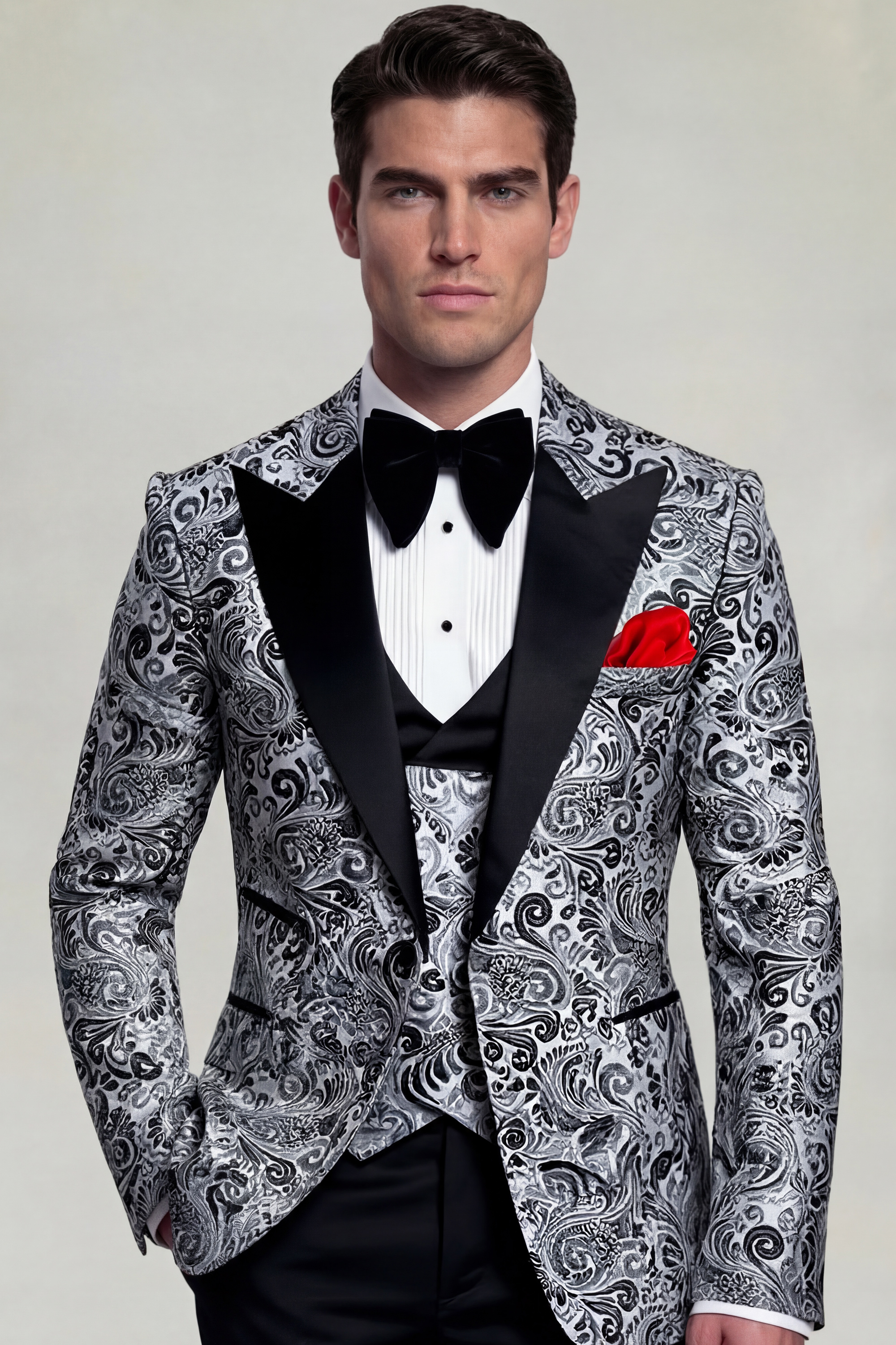 Grey-Paisley-Tuxedo-Groom-Wedding-Prom-Suit-from-Gentlemansguru.com