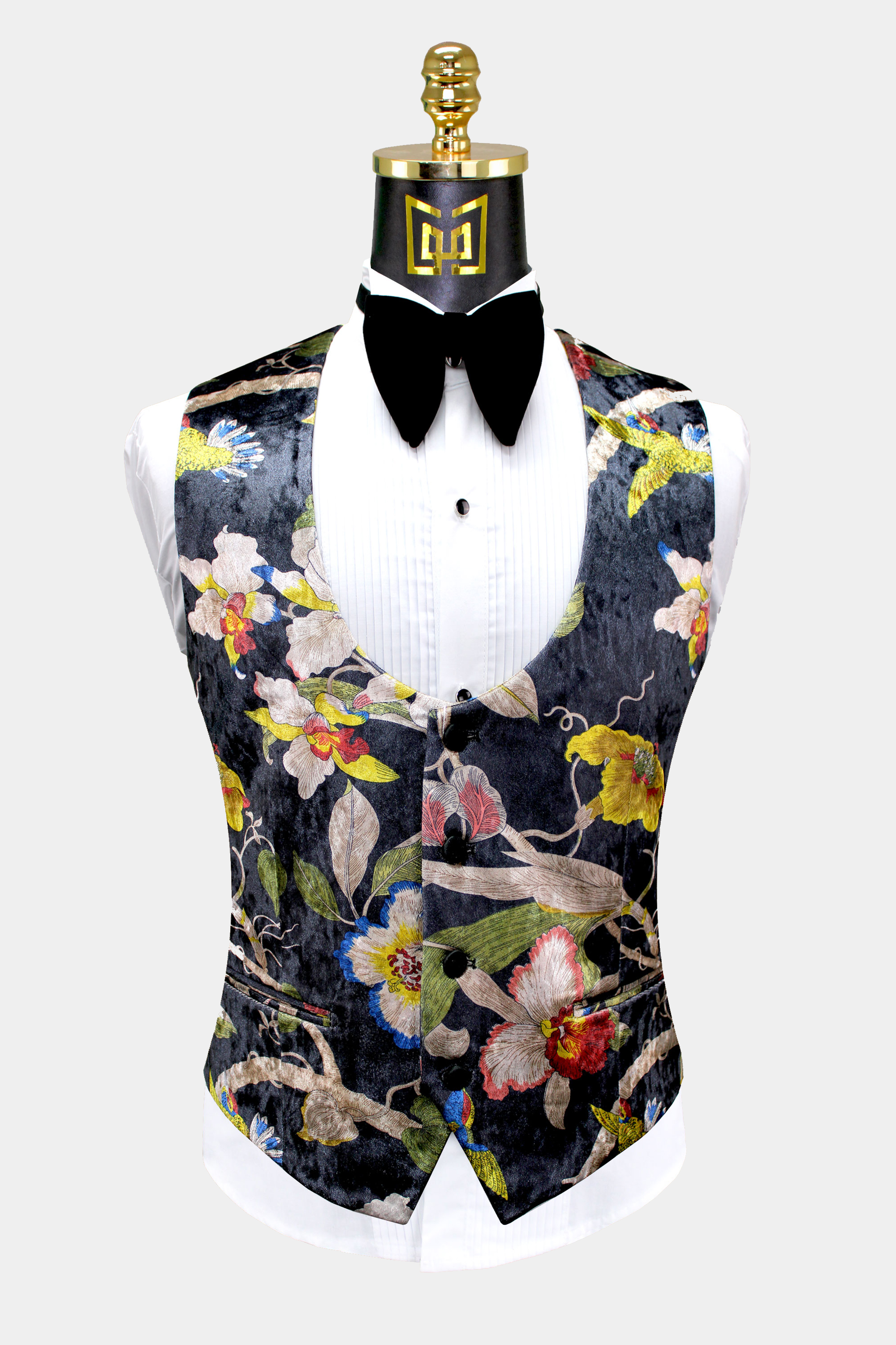 Floral Print Tuxedo 3 Piece Gentleman s Guru