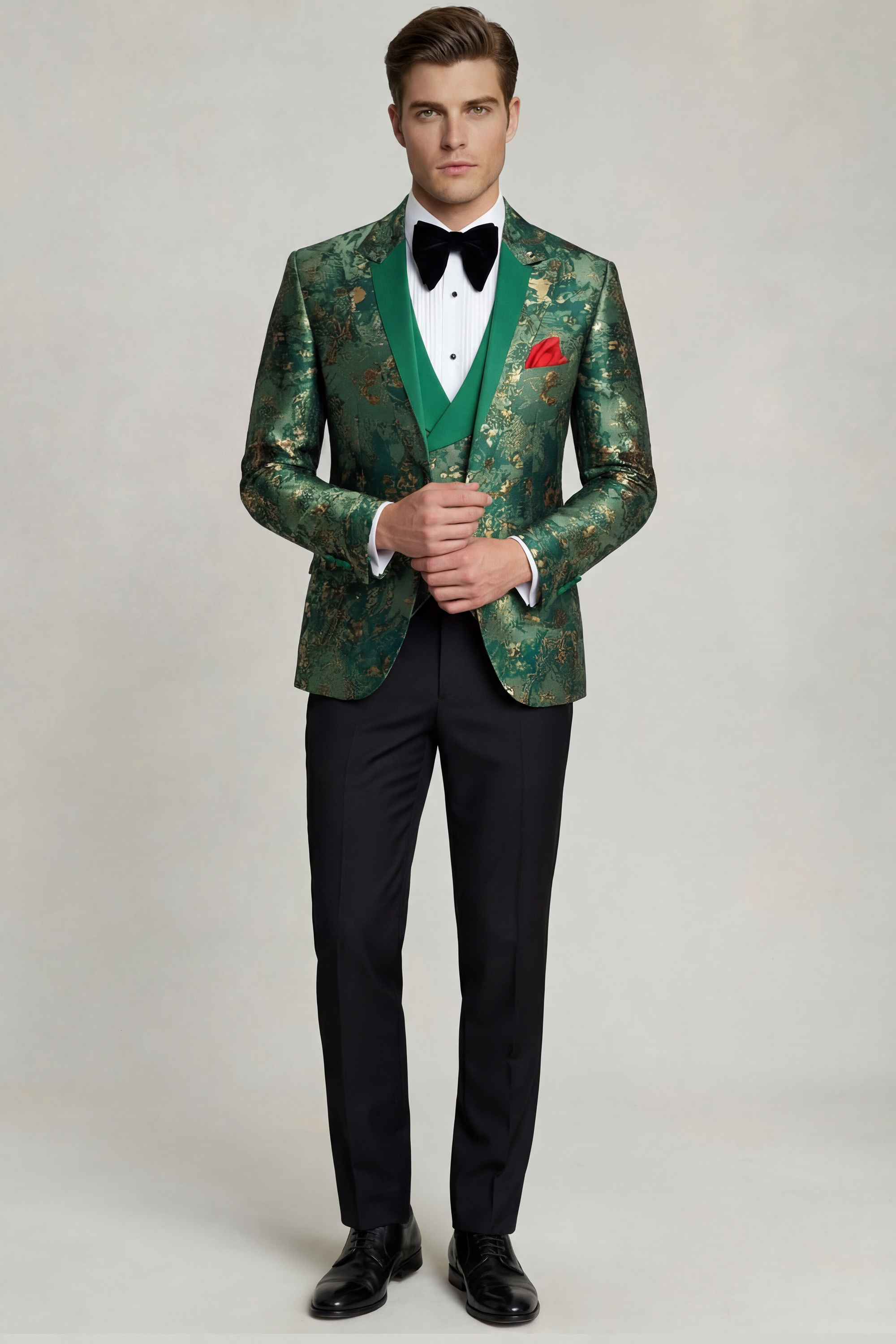 Mens-Green-and-Gold-Camo-Tux-Wedding-Suit-from-Gentlemansguru.com