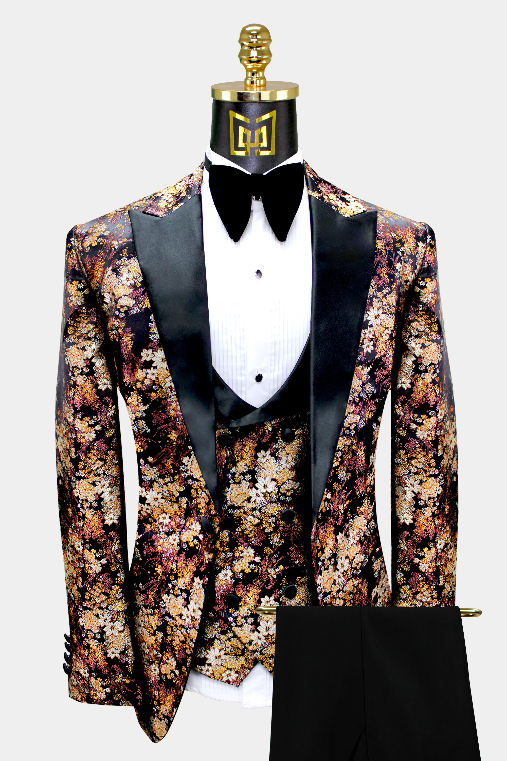 Mens-Orange-and-Black-Tuxedo-Floral-Groom-Suit-from-Gentlemansguru.com_