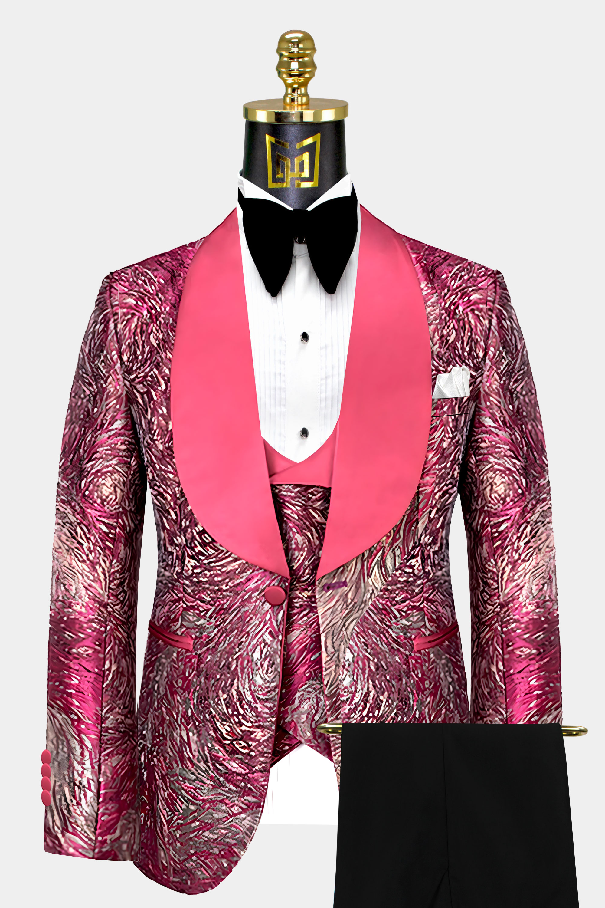 Punch-Pink-Light-Tuxedo-Wedding-Suit-For-Men-from-Gentlemansguru.com