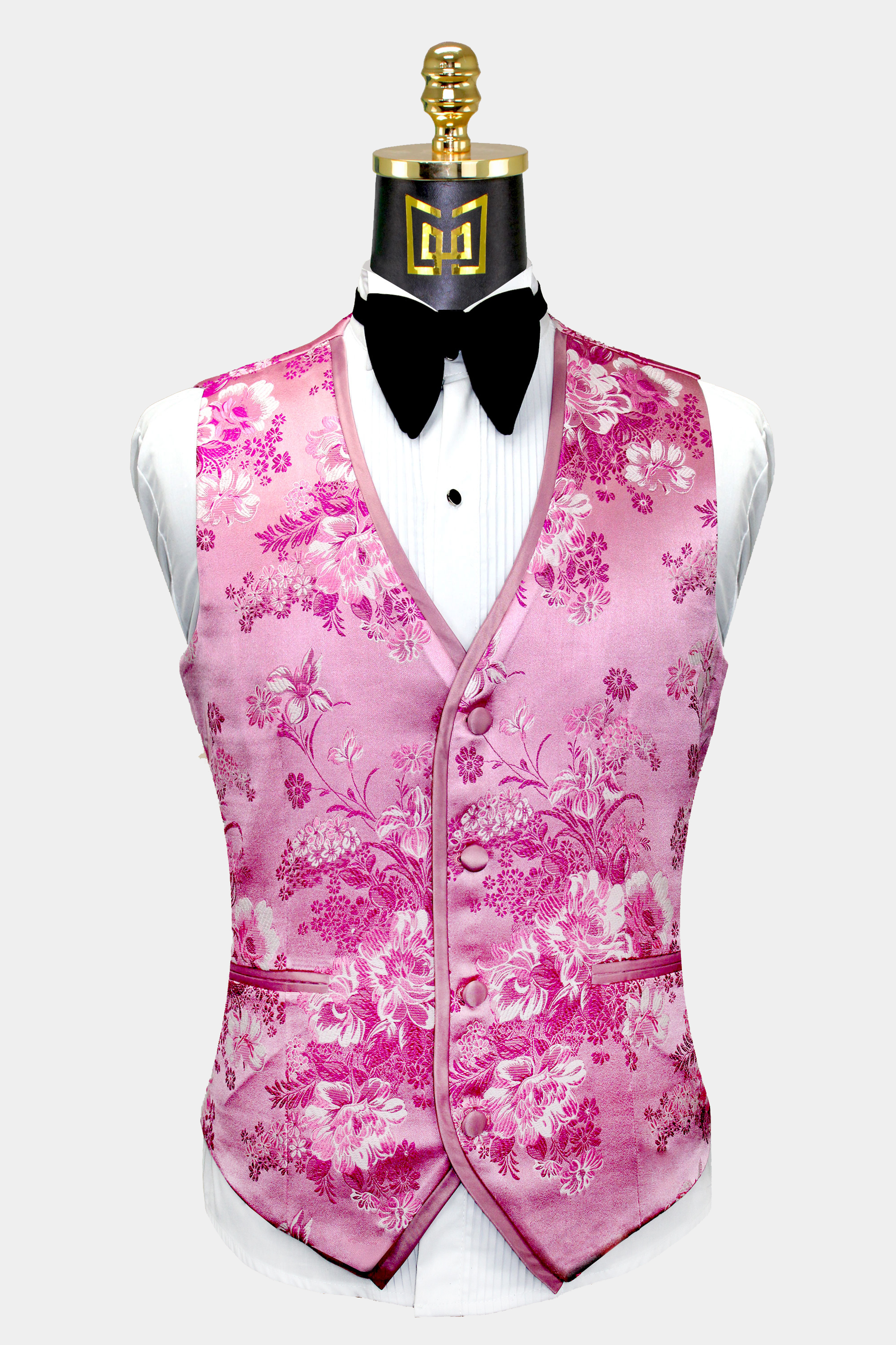 Rose-Pink-Tuxedo-Vest-Wedding-Waistcoat-from-Gentlemansguru.com