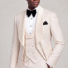 All Champagne Tuxedo Side Front Lapel and Cuff Portrait from Gentlemansguru.com