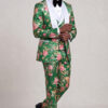 Floral Green Tuxedo Side Front Full Body Cuff Pose from Gentlemansguru.com