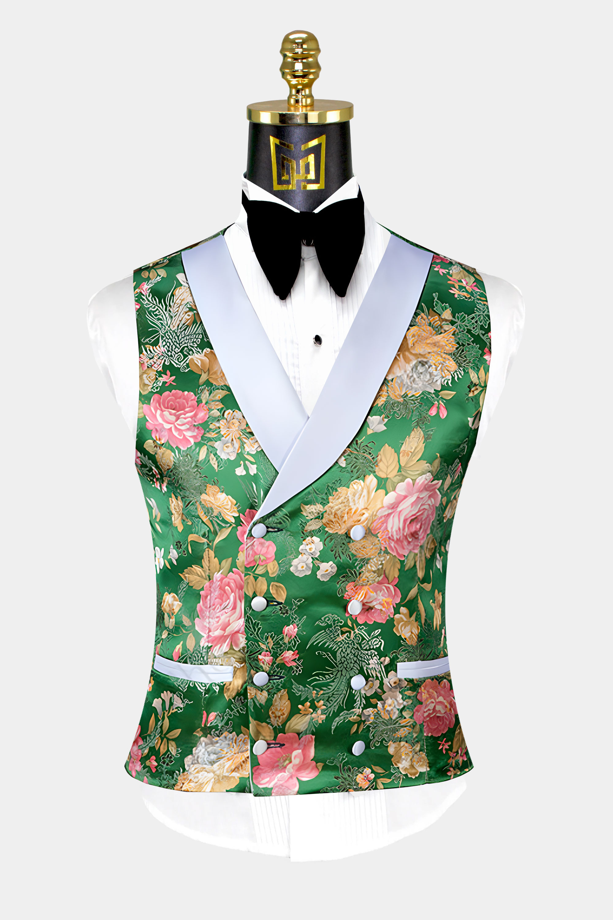 Floral-Green-Tuxedo-Vest-from-Gentlemansguru.com