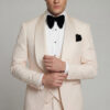 Floral All Champagne Tuxedo - 3 Piece