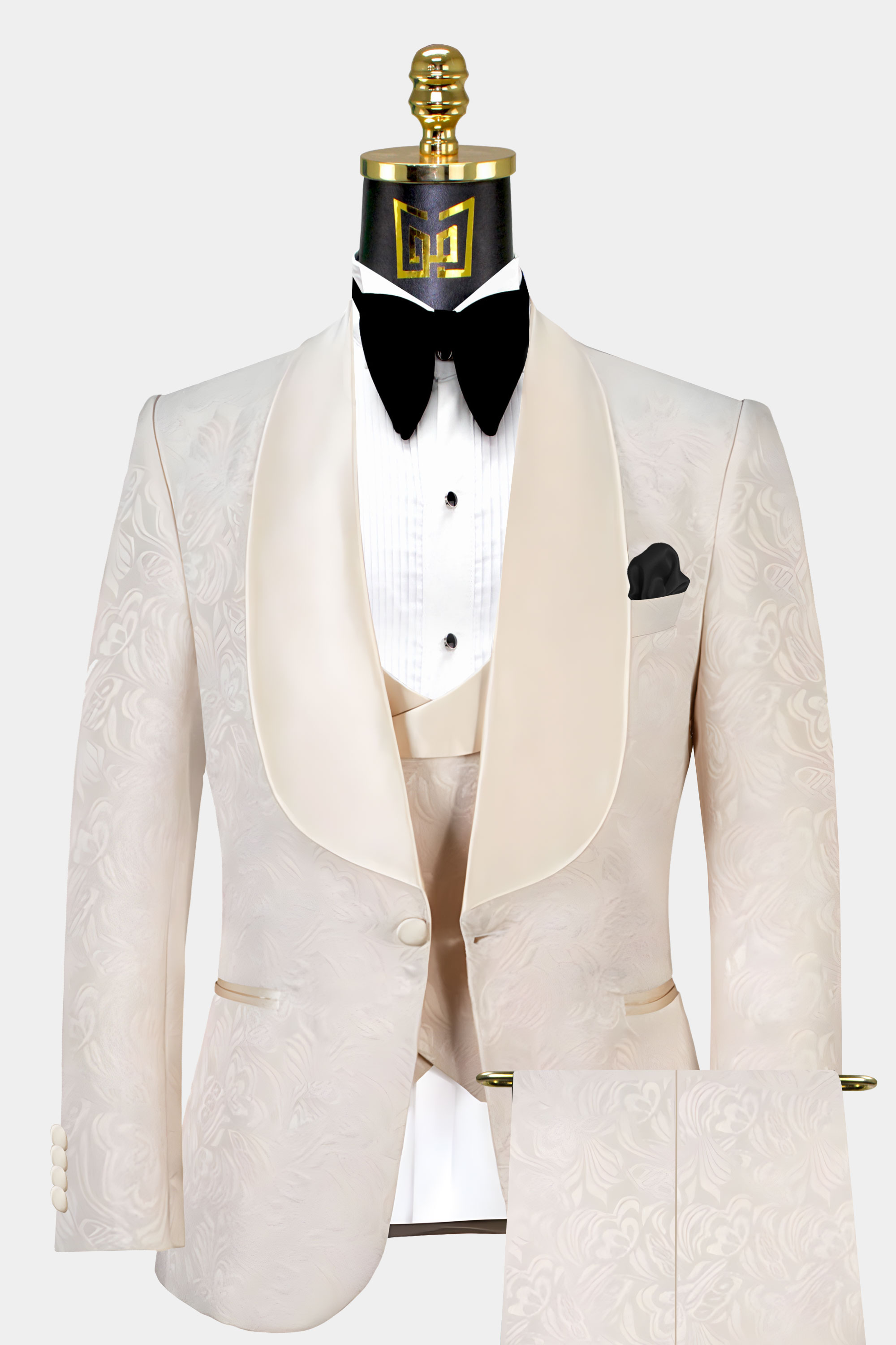 Mens-All-Champagne-Tuxedo-Wedding-Groom-Suit-from-Gentlemansguru.com