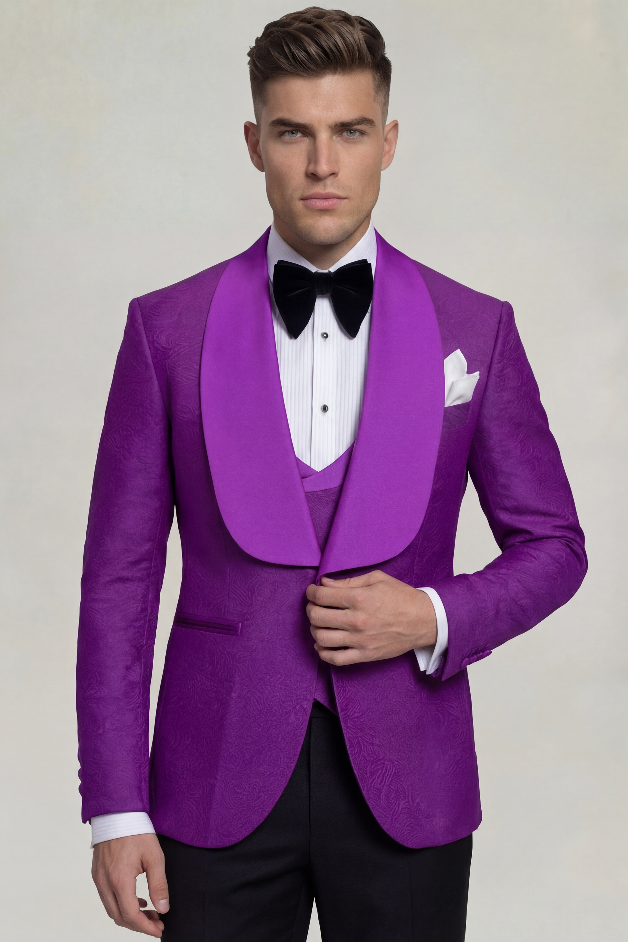 Mens-Purple-Tuxedo-with-Black-PAnt-Groom-Wedding-Attire-from-Gentlemansguru.com