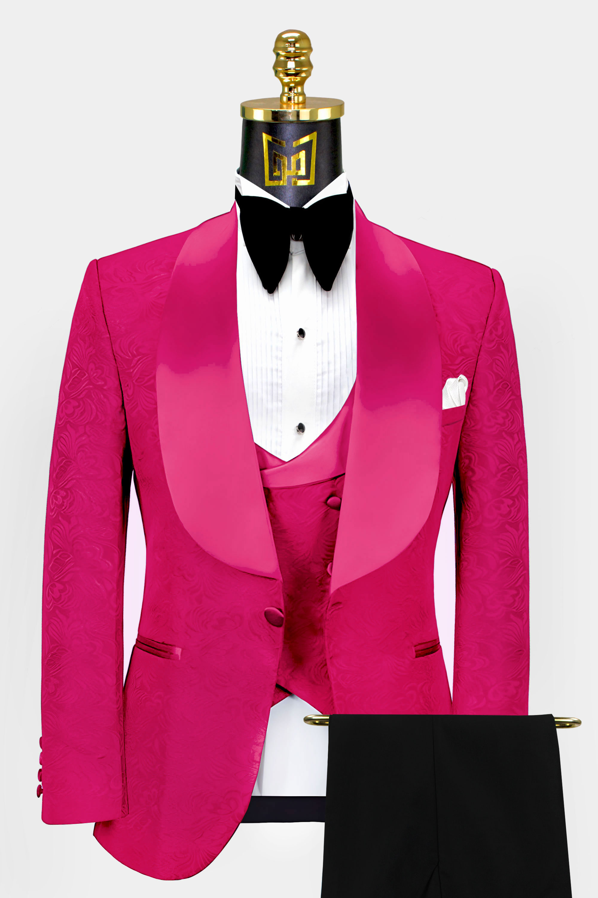 Pink-and-Black-Tuxedo-Wedding-Groom-Suit-from-Gentlemansguru.com