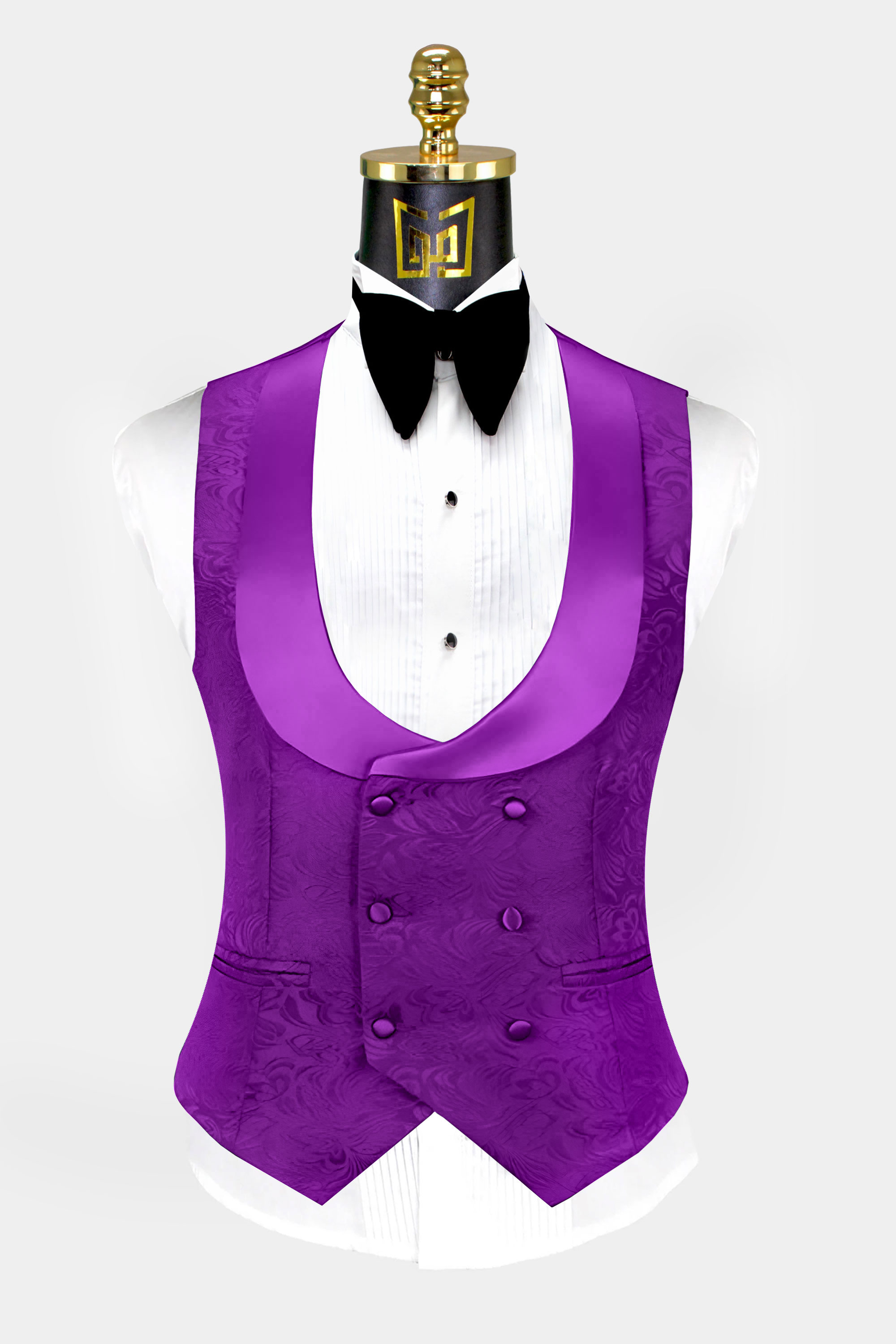 Violet-Purple-Tuxedo-Vest-Wedding-Waistcoat-from-Gentlemansguru.com