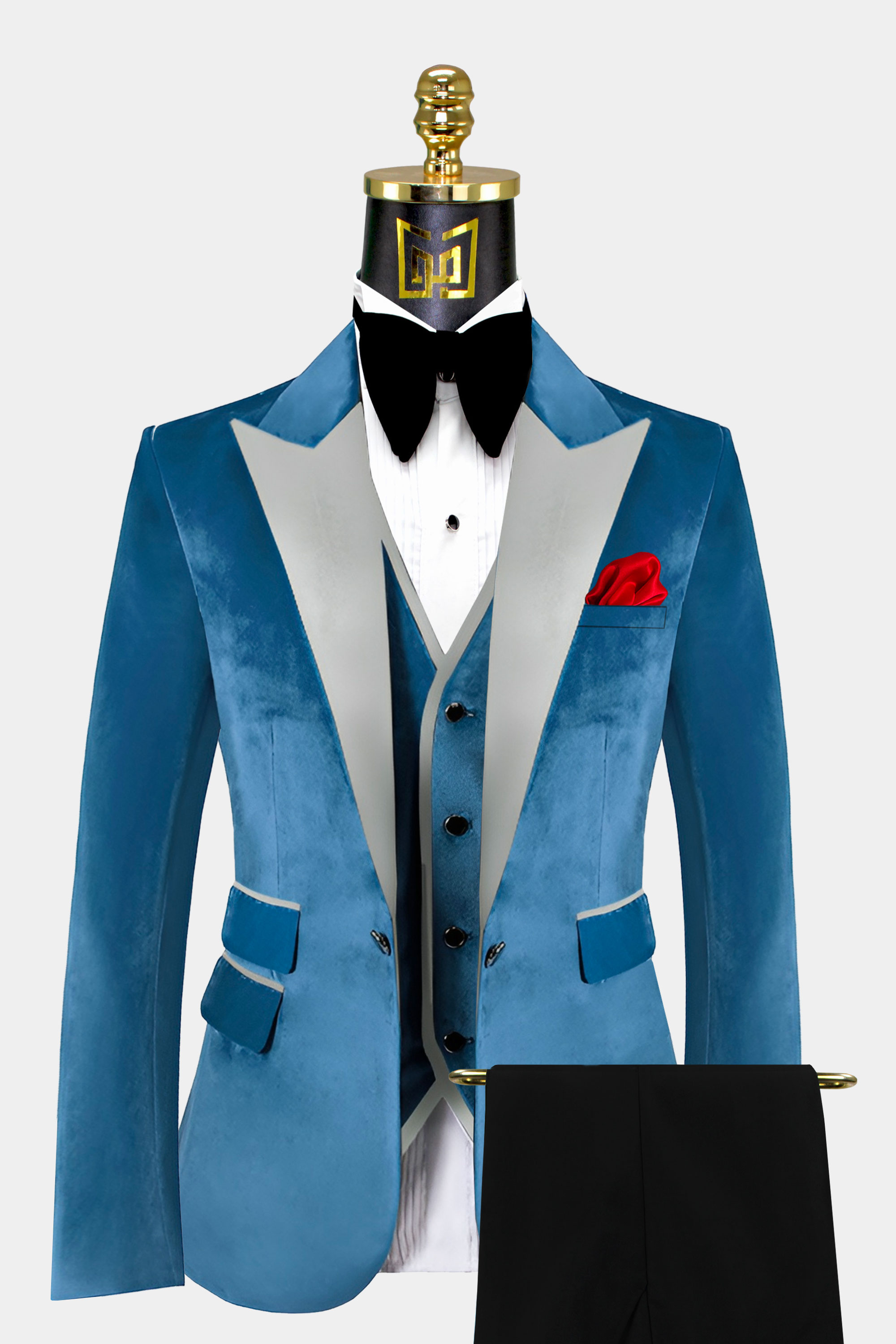 Black-and-Blue-Velvet-Tuxedo-Groom-Prom-Suit-from-Gentlemansguru.com