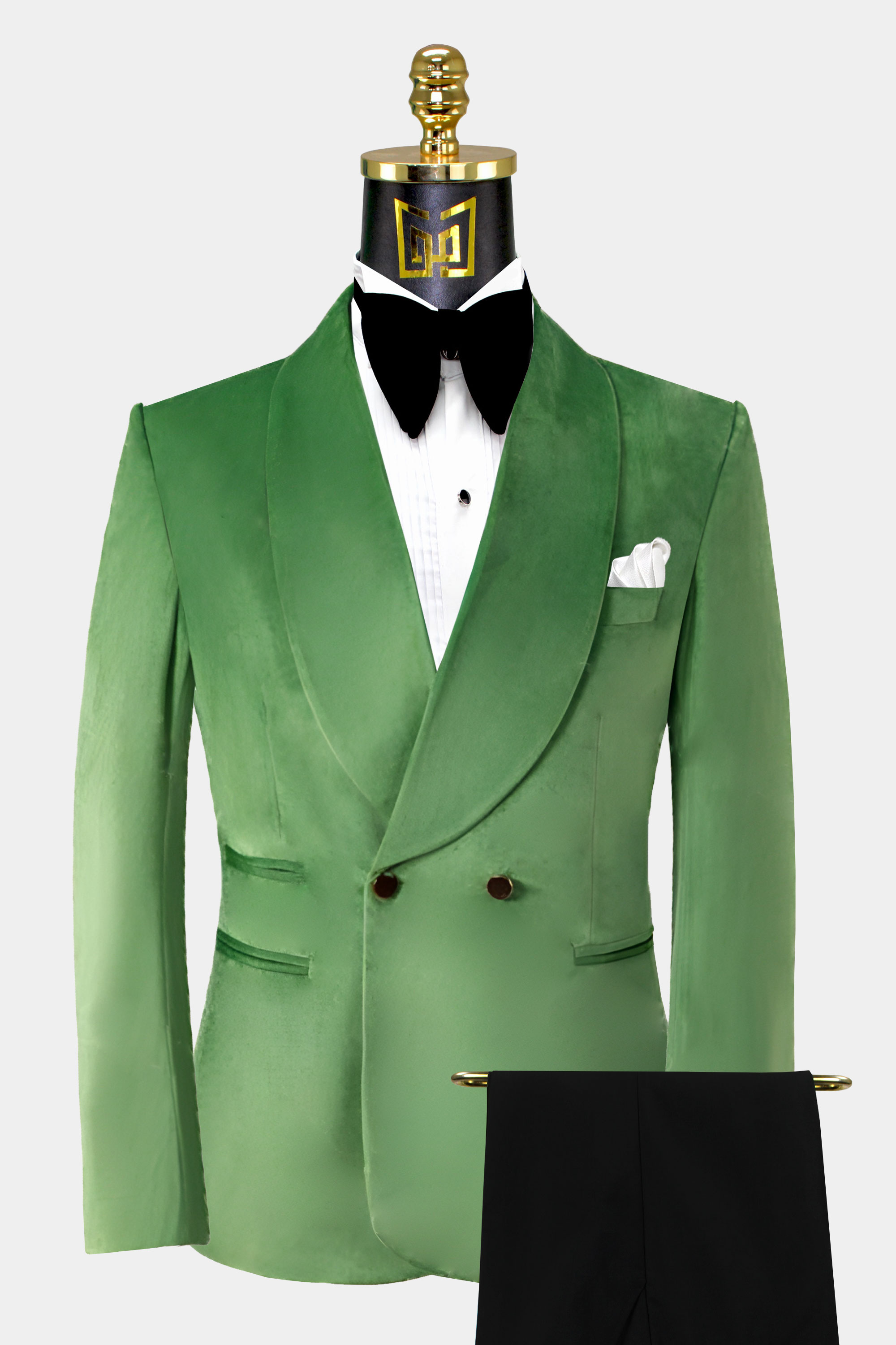 Black-and-Green-Velvet-Tuxedo-Groom-Wedding-Suit-from-Gentlemansguru.com