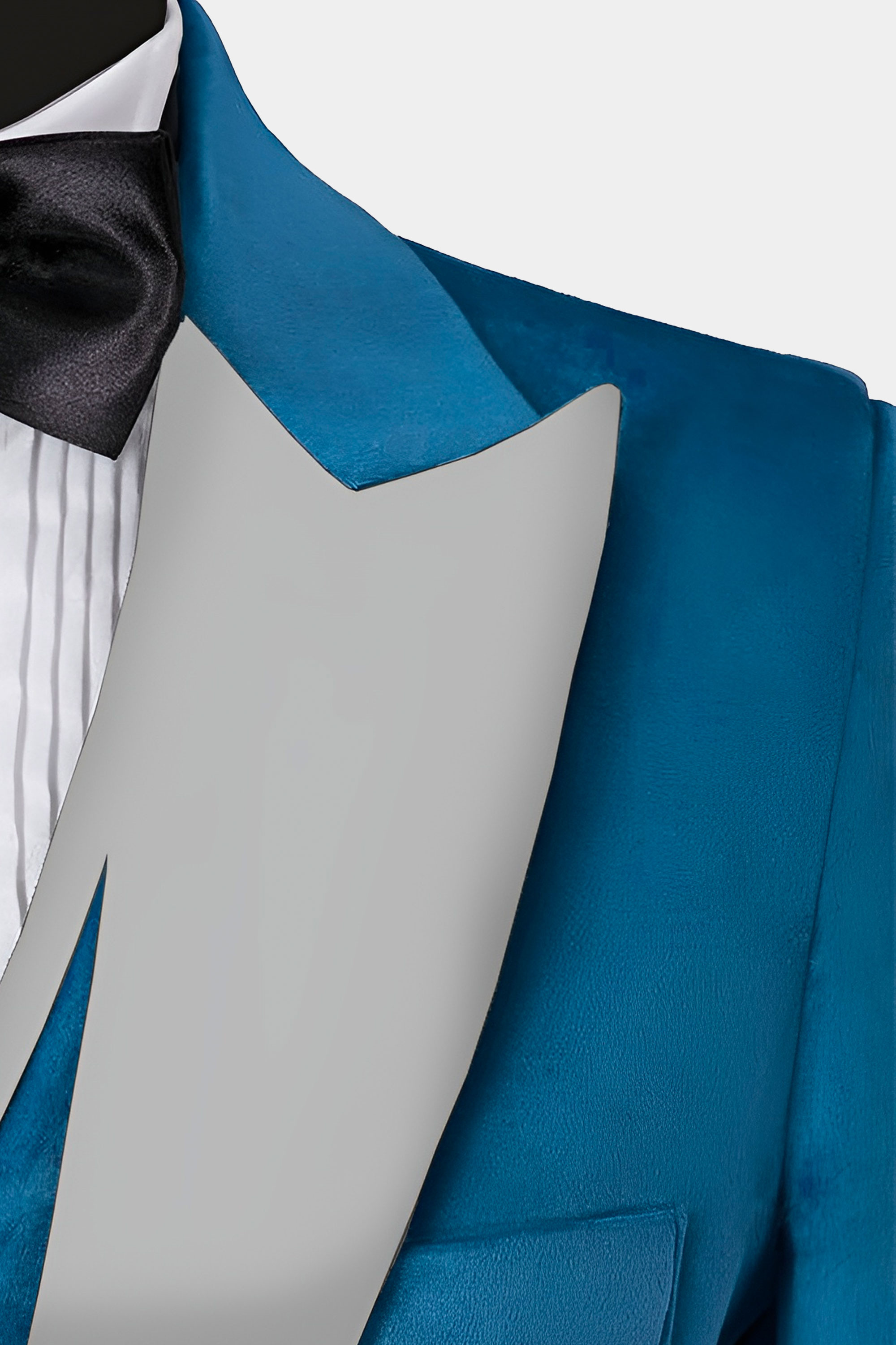 Cerulean-Blue-velvet-Tuxedo-With-Grey-Peak-Lapel-from-Gentlemansguru.com