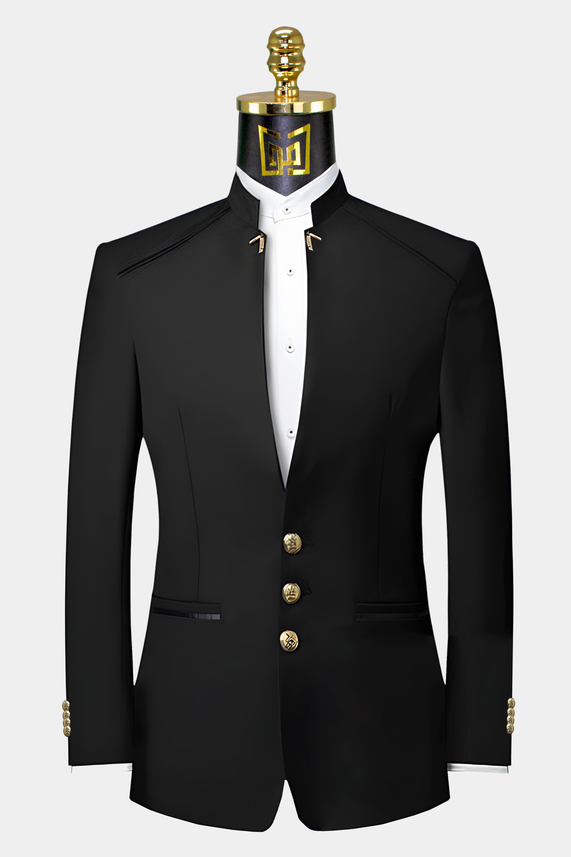 Champagne-Mandarin-Chinese-Mao-Collar-Style-Jacket-from-Gentlemansguru.com.com