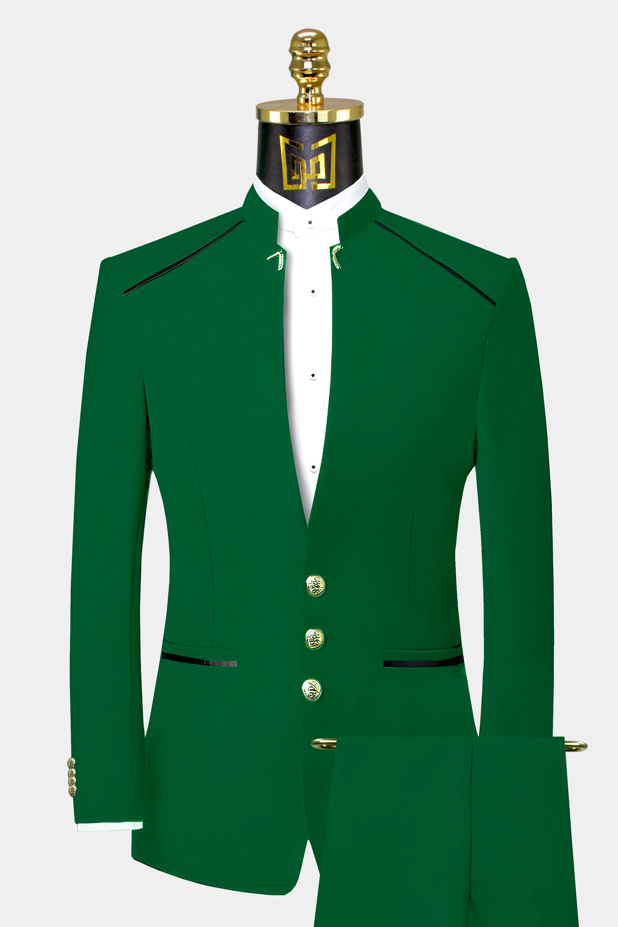 Green-Mandarin-Collar-Suit-Wedding-Groom-Turtle-Neck-Chinese-Collar-Mao-Prom-Suit-from-Gentlemansguru.com.com