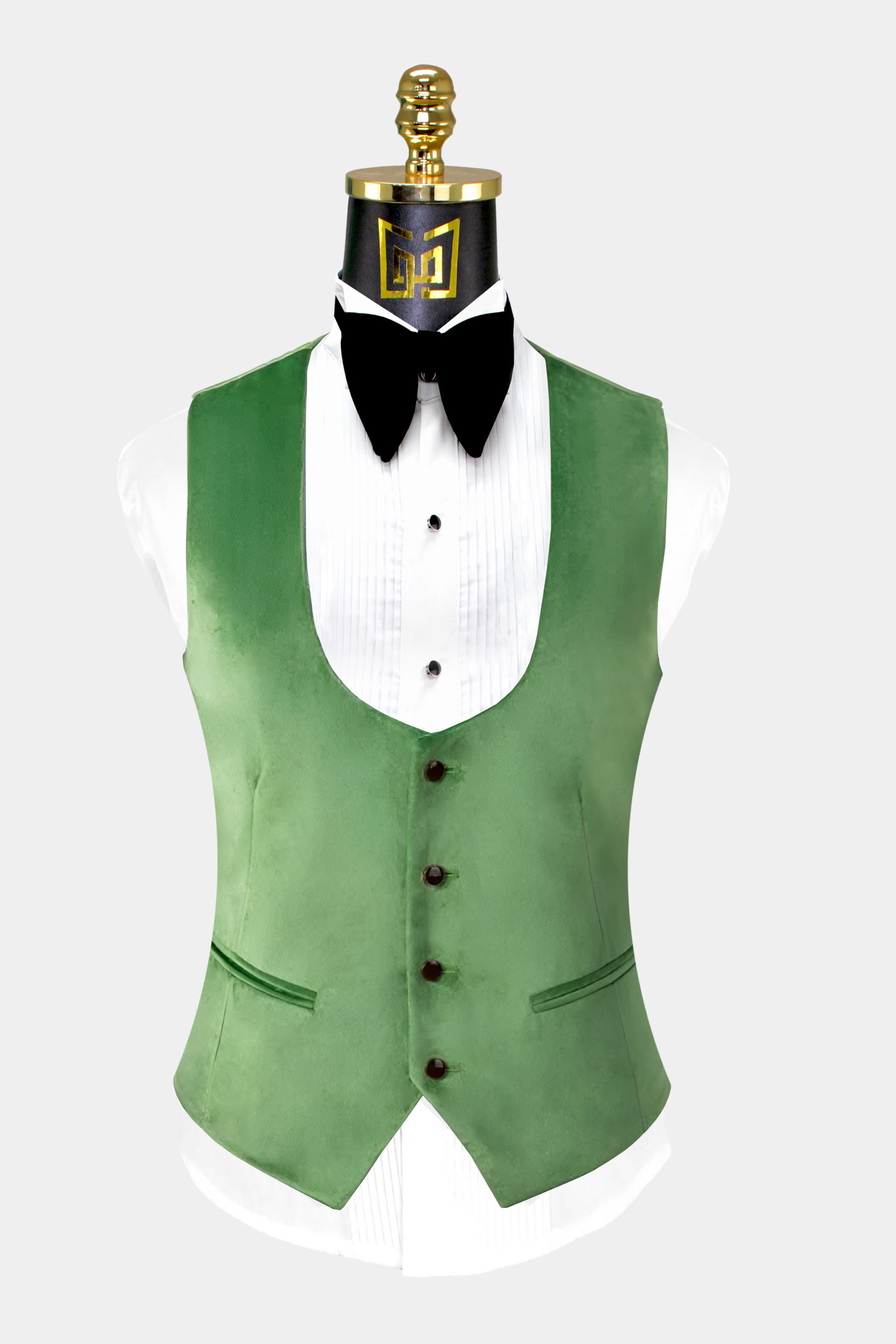Green-Velvet-Tuxedo-Vest-Groom-Waistcoat-from-Gentlemansguru.com
