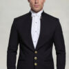 Black Mandarin Collar Suit - 2 Piece