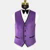 Mens-Purple-Velvet-Tuxedo-Vest-Wedding-Waistcoat-from-Gentlemansguru.com