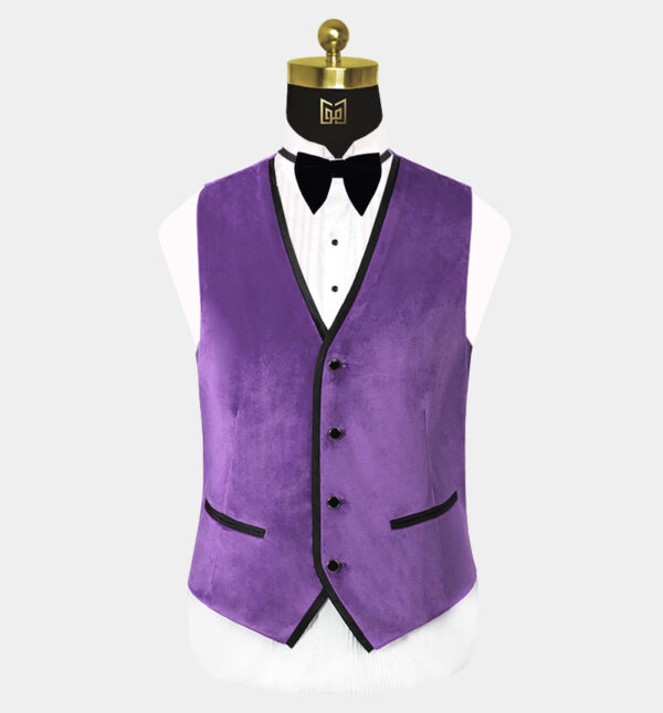 Mens-Purple-Velvet-Tuxedo-Vest-Wedding-Waistcoat-from-Gentlemansguru.com