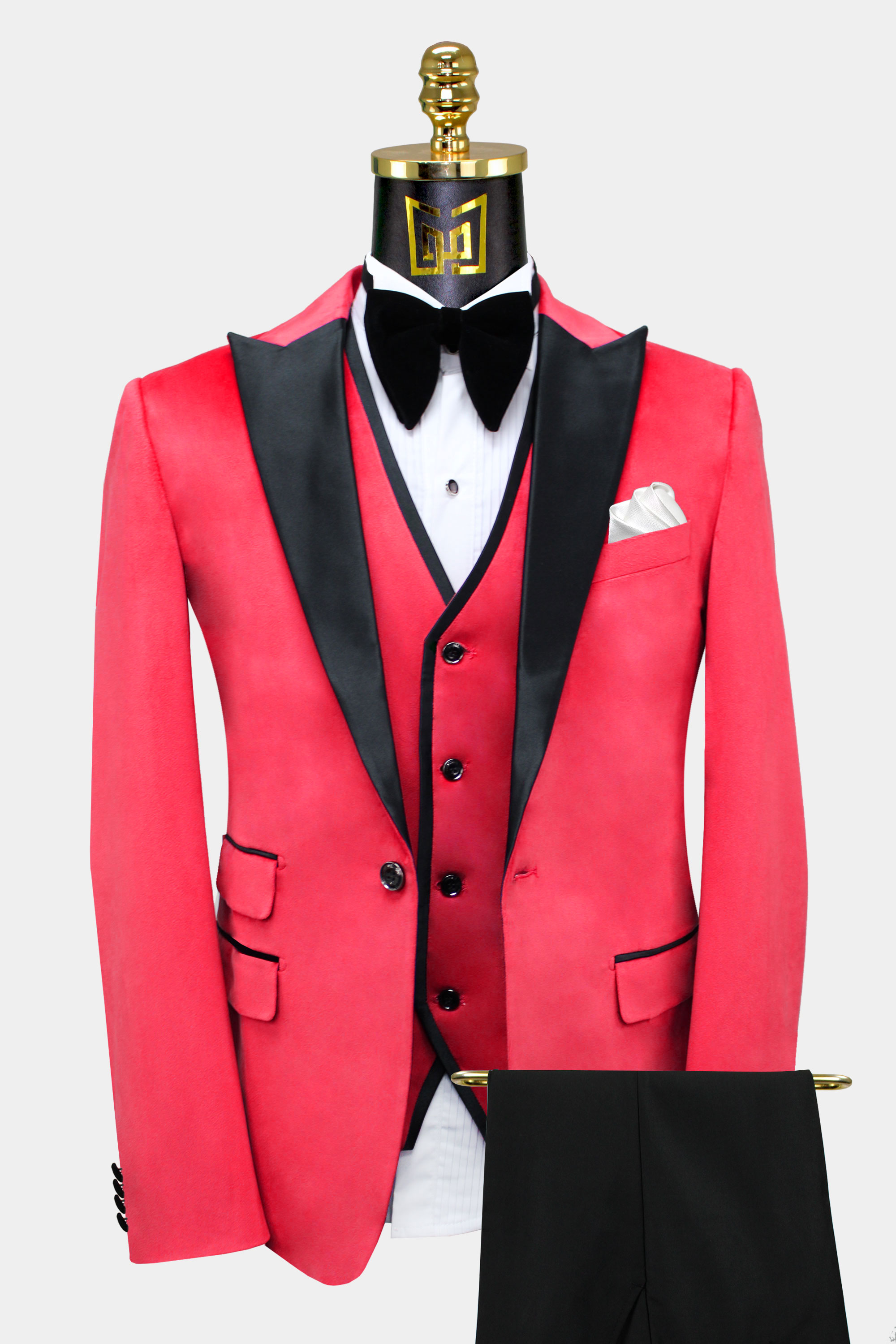 Red Velvet Tuxedo - 3 Piece