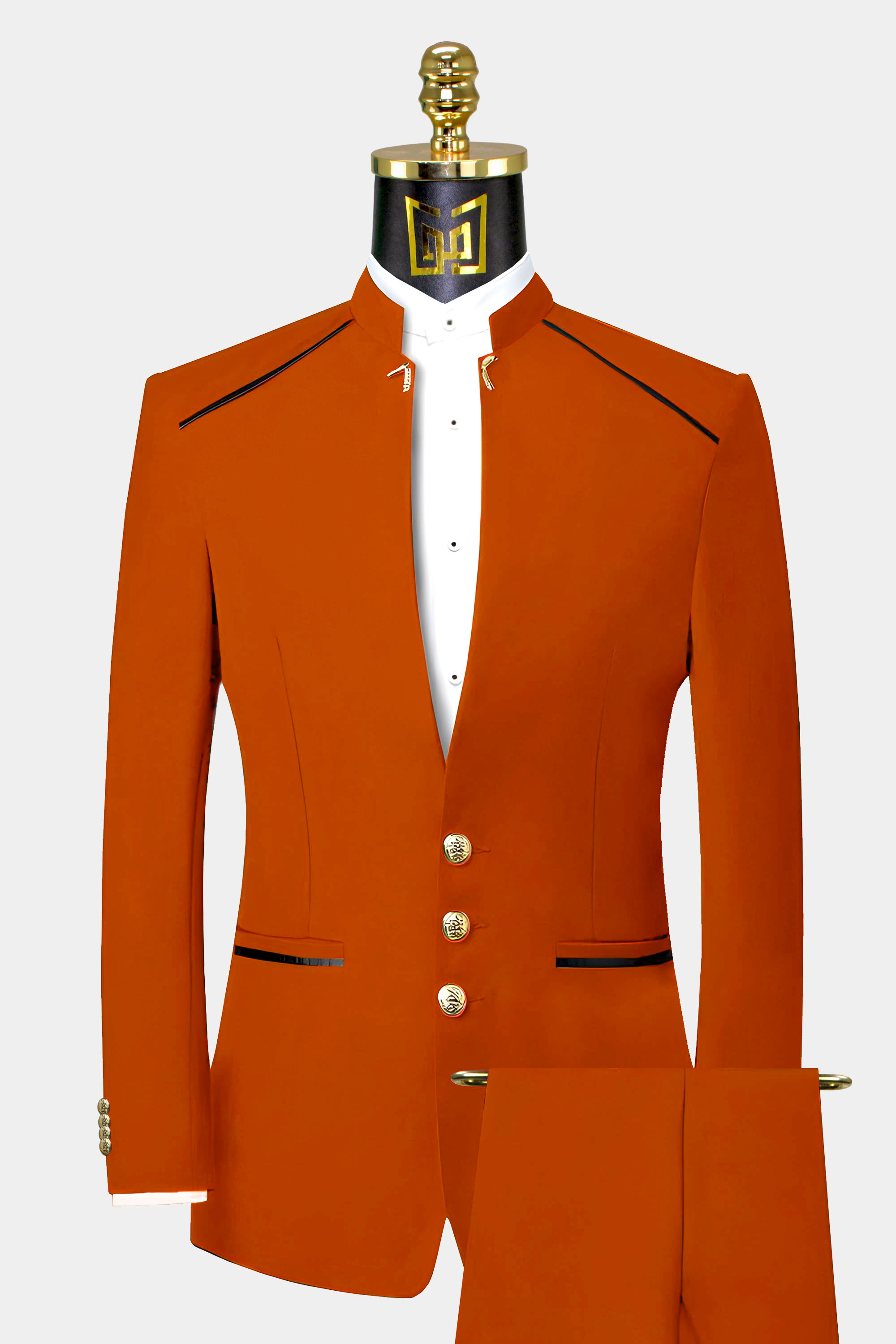 Chinese shop collar suit