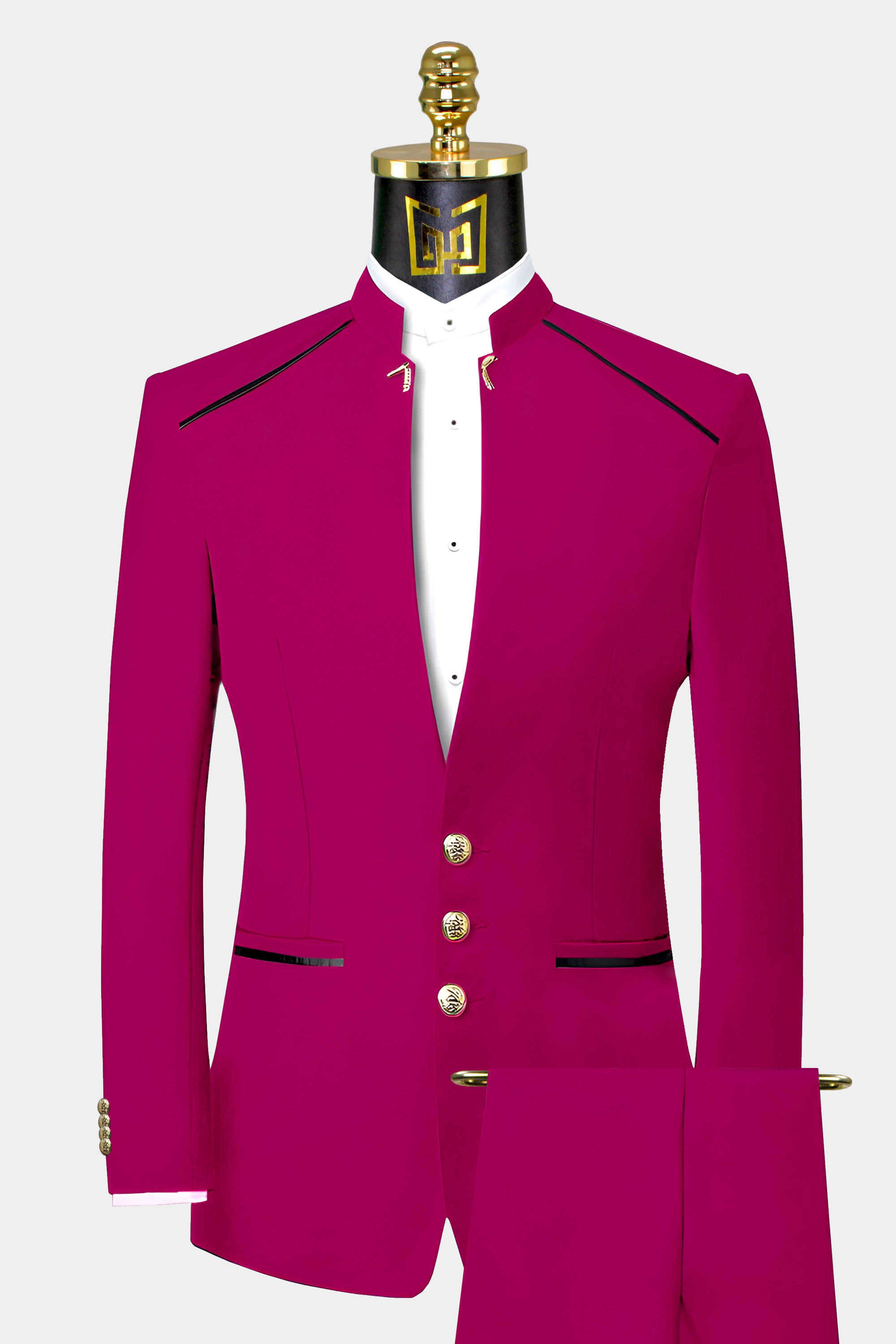 Pink-Mandarin-Collar-Suit-Wedding-Groom-Turtle-Neck-Chinese-Collar-Mao-Prom-Suit-from-Gentlemansguru.com.com