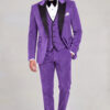 Purple Velvet Tuxedo Full Body Walking from Gentlemansguru.com