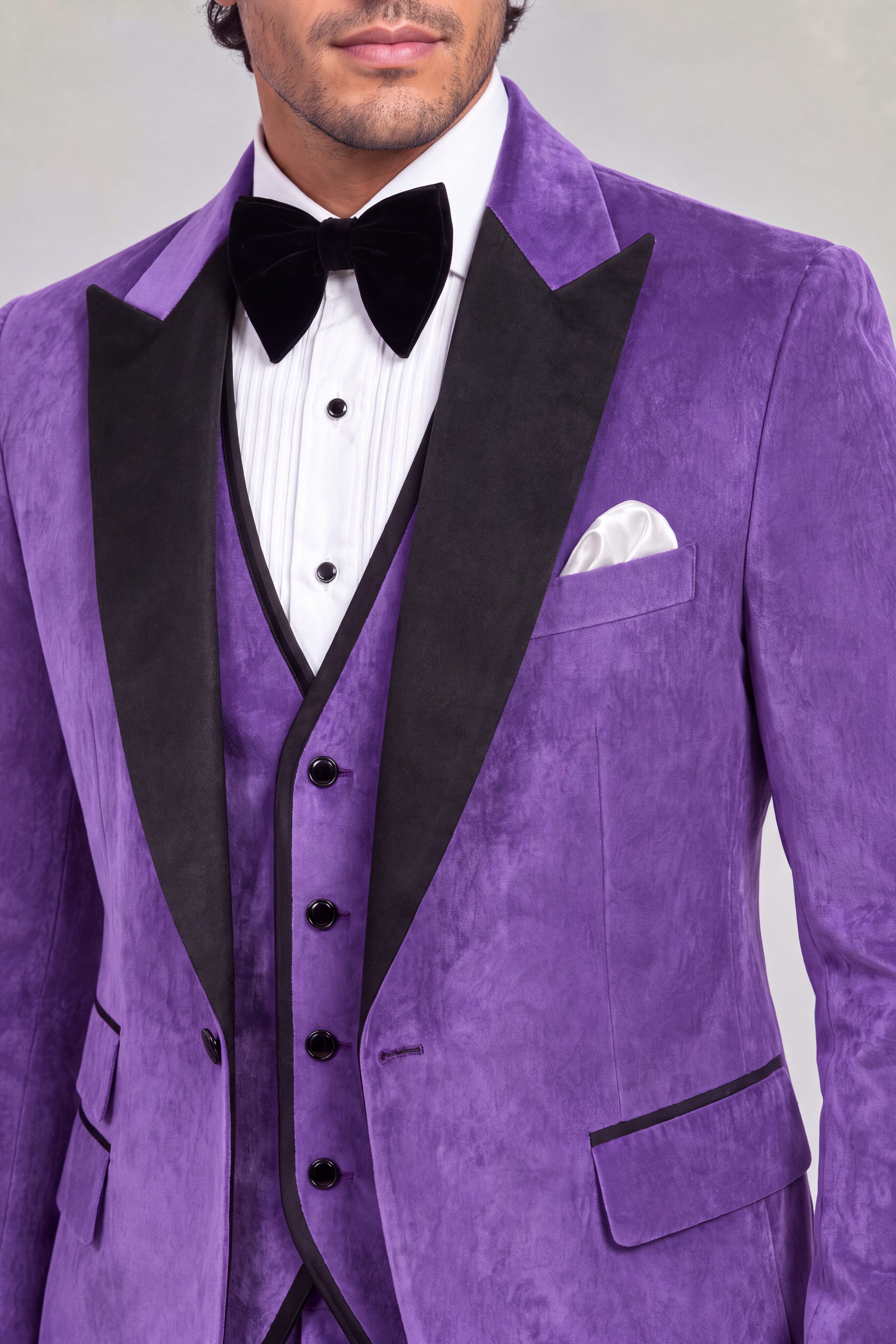 Purple Velvet Tuxedo Lapel and Velvet Detail from Gentlemansguru.com
