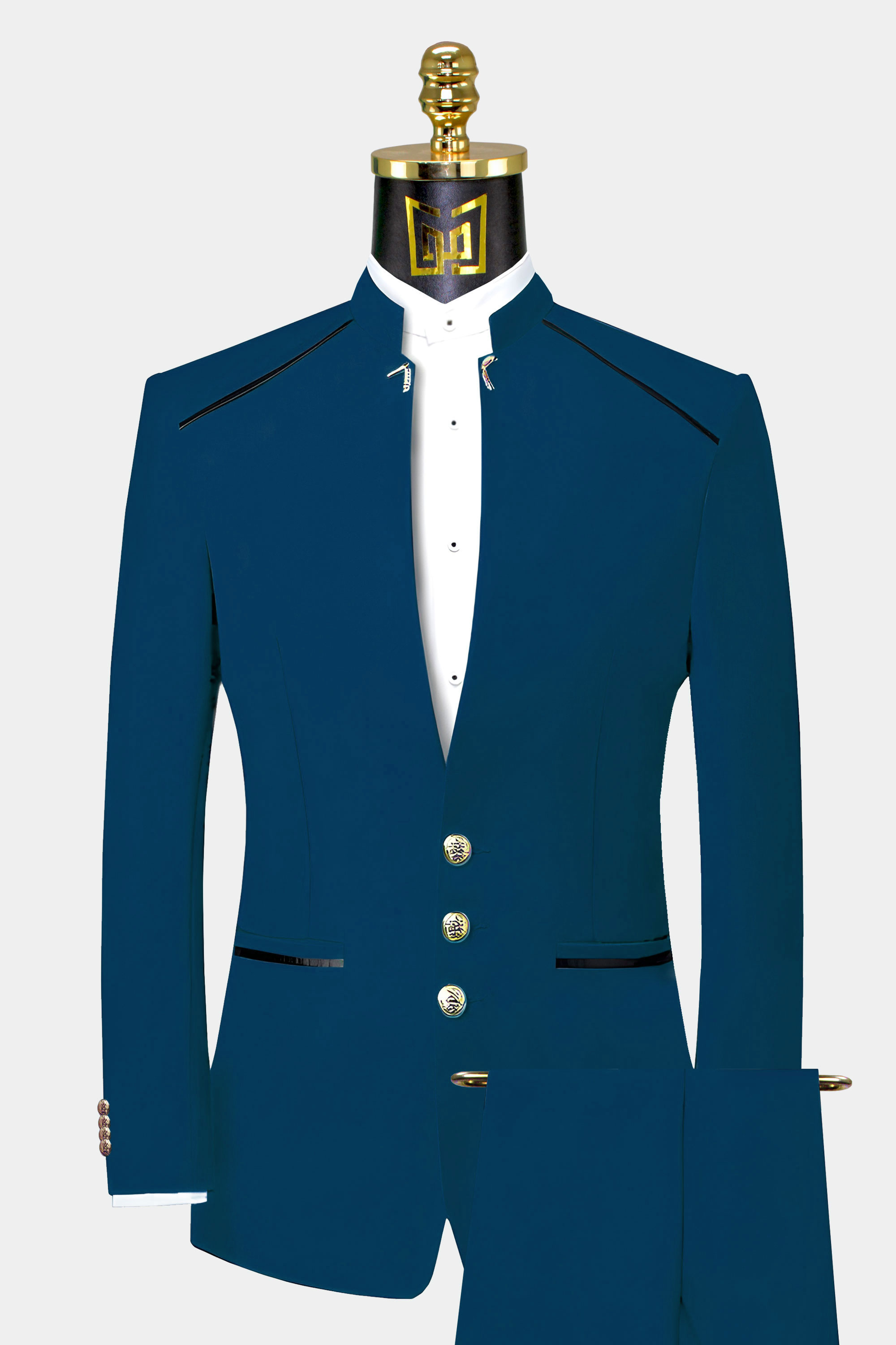 Teal-Blue-Mandarin-Collar-Suit-Wedding-Groom-Turtle-Neck-Chinese-Collar-Mao-Prom-Suit-from-Gentlemansguru.com.com
