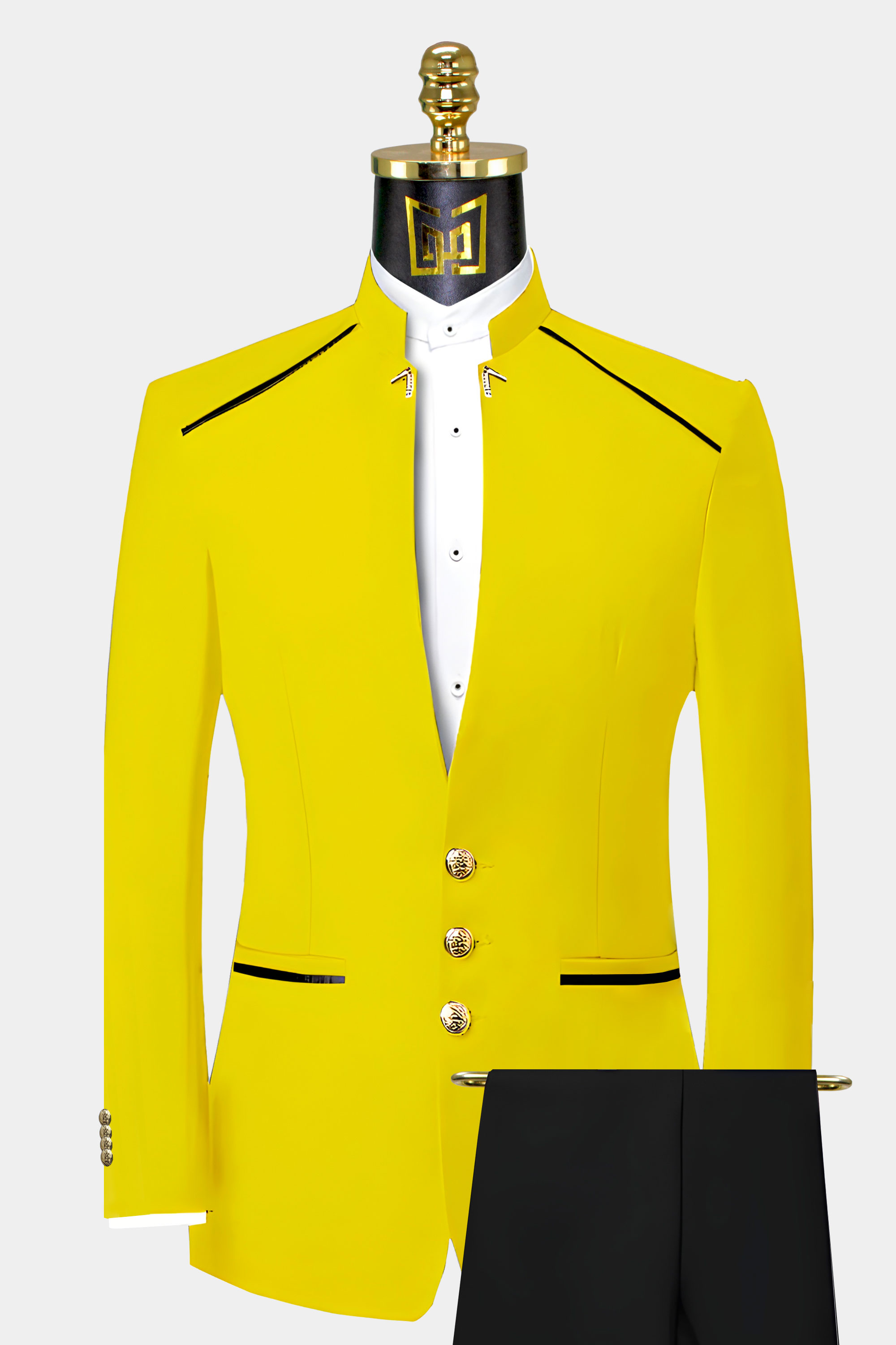 Yellow-Mandarin-Chinese-Mao-Collar-Style-Suit-from-Gentlemansguru.com.com