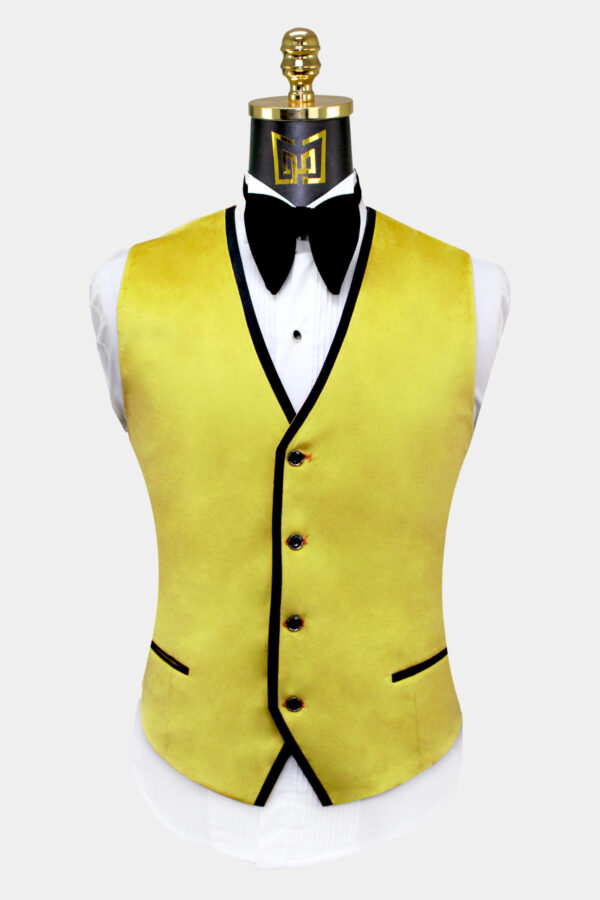 Yellow-Velvet-Tuxedo-Vest-Waistcoat-from-Gentlemansguru.com