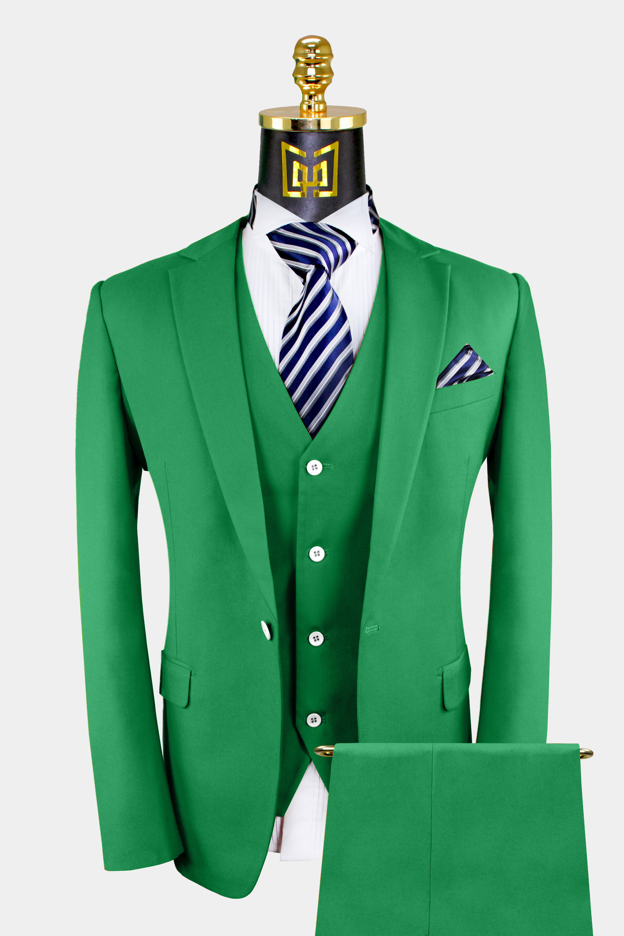 3-Piece-Green-Suit-For-Men-Wedding-Groom-Prom-Tuxedo-from-Gentlemansguru.com